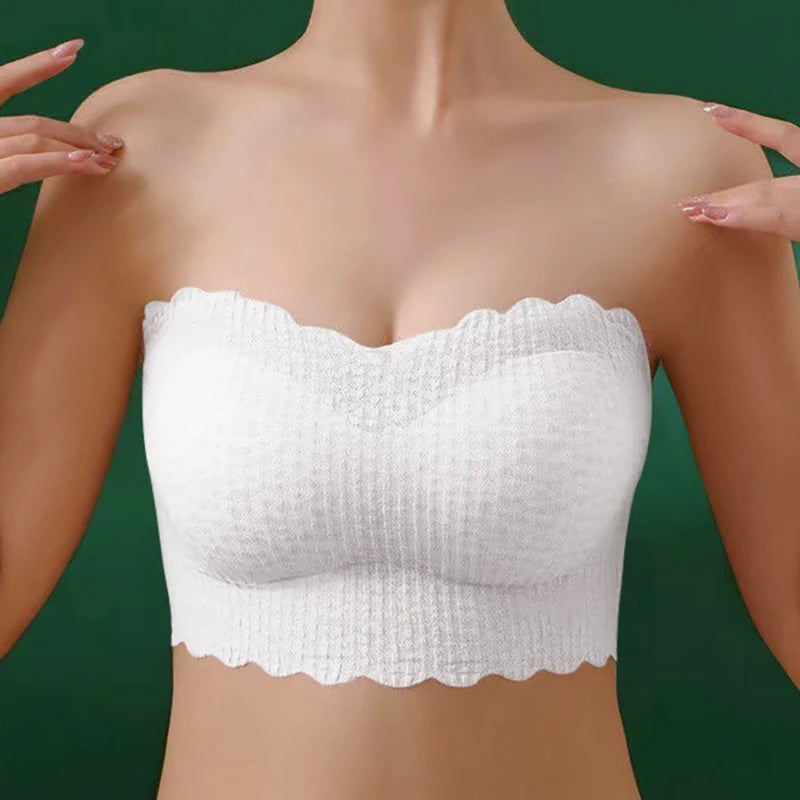 Sexy Invisible Bra Tube Tops Strapless Bras Seamless Bralette Wireless Wedding Brassiere Push Up Underwear Women'S Lingerie
