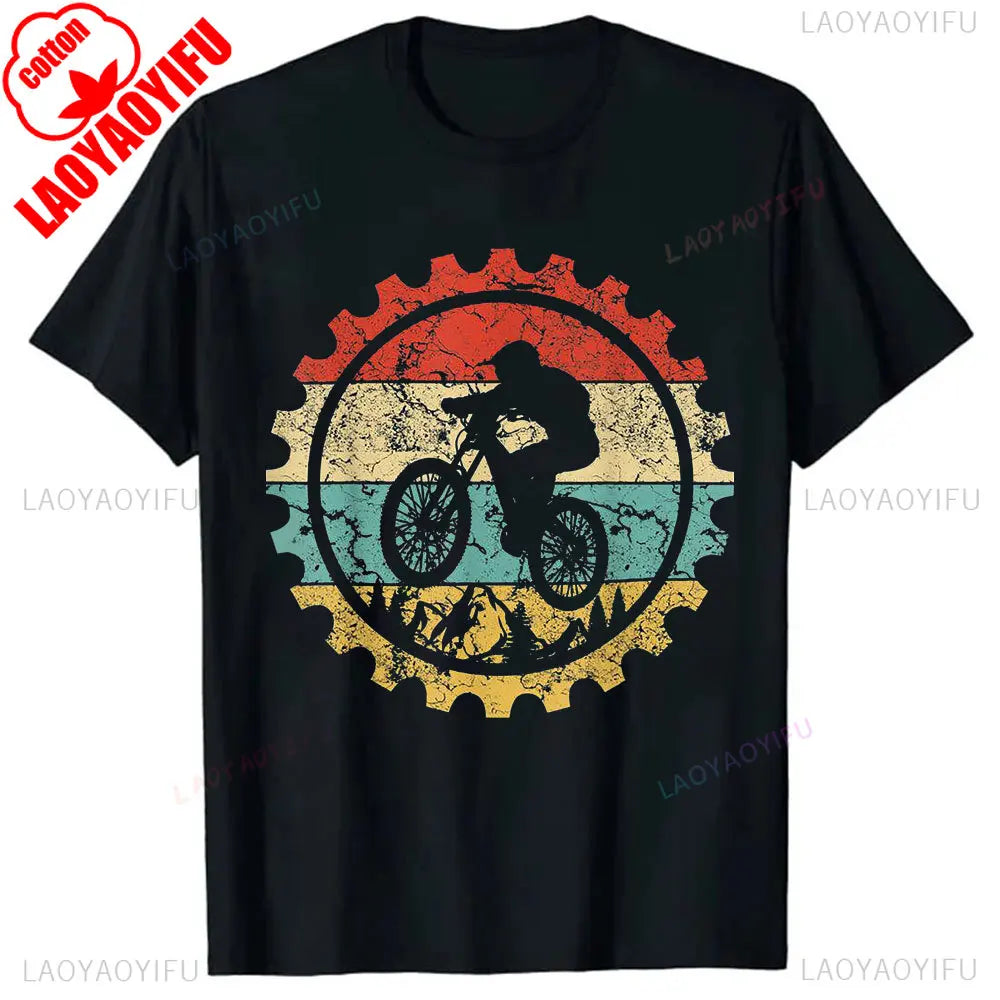 Men Clothing Mountain Bike Cycle Male Tshirts Vintage Downhill Mount Mtb Hombre Tops For Men Fashion Print Tee Roupas Masculinas