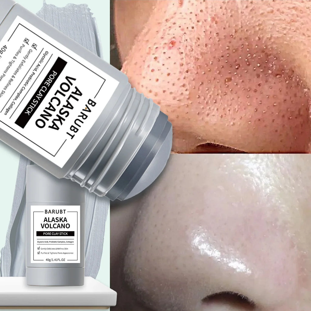 Alaska Volcano Mask Mugwort Cleansing Mask Stick Shrink Pores Acne Deep Blackhead Remover Facial Cleansing Moisturizing Mask 40g