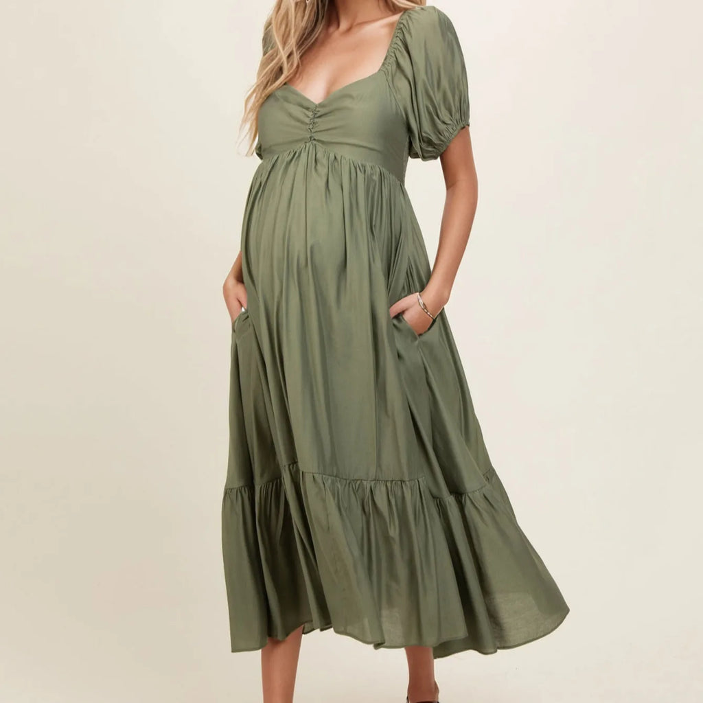2026 Fashion Short Sleeve Dresses for Women Square Collar A-LINE Women Dress Pregnant Dress Women Vestidos De Verano Mujer Q3094
