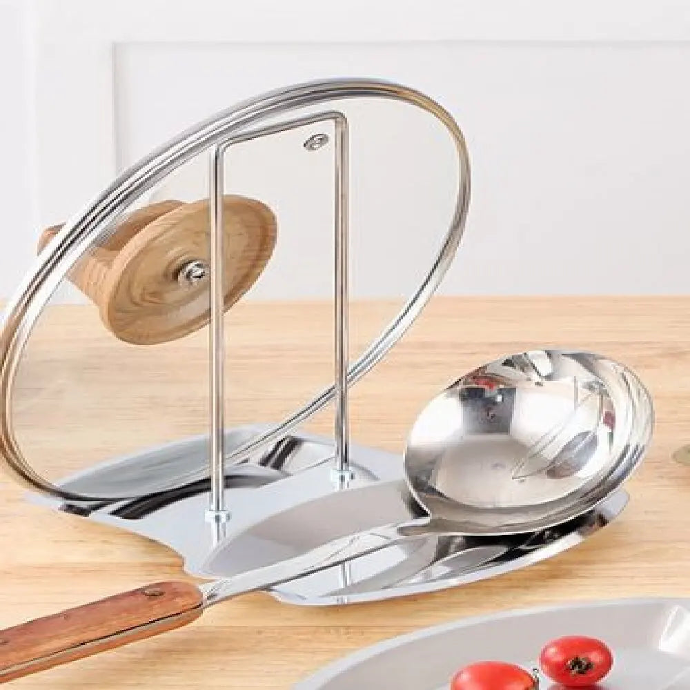 Soporte de Tapa de Olla de Acero Inoxidable Estante de Almacenamiento de Cocina para Utensilios y Platos Organizador Multifuncional para el Hogar