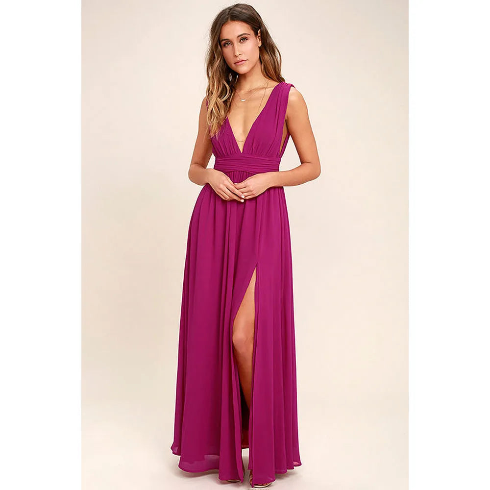 Sexy Backless Maxi Summer Dress Women'S Mesh Long Bodycon Red Christmas Dress Bridesmaid Evening Dresses