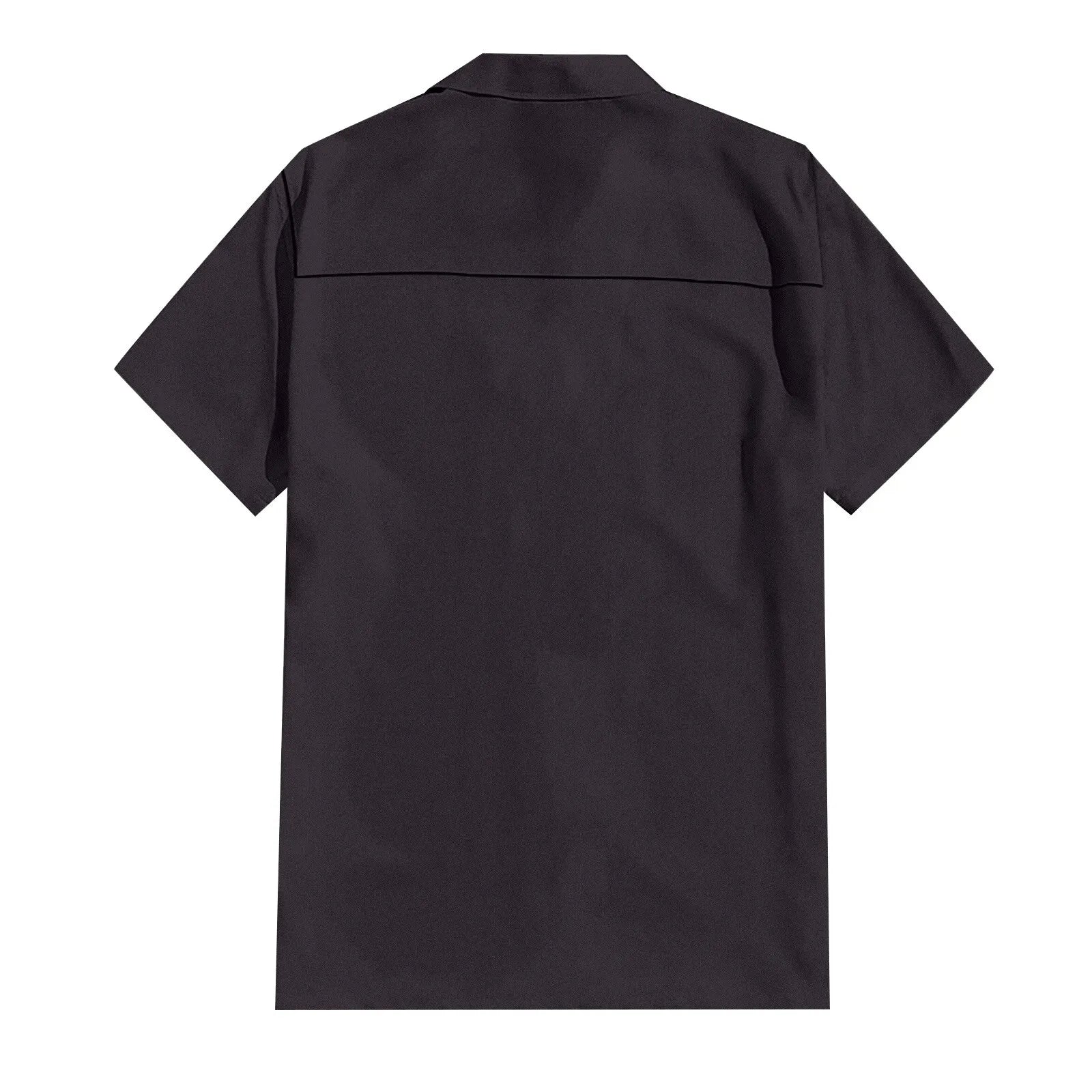 Men'S Short-Sleeved Shirts Cotton Linen Summer Solid Color Turn-Down Collar Quick Drying Casual Beach Style Plus Size Shirts
