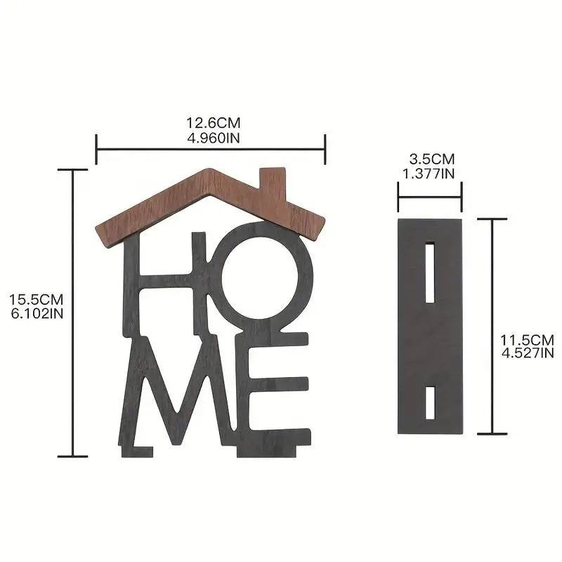 Creative Wooden Home Ornament for Living Room Coffee Table, Wall Cabinet, Desktop, Small House-Shaped Decoration, Housewarming Birthday Gift