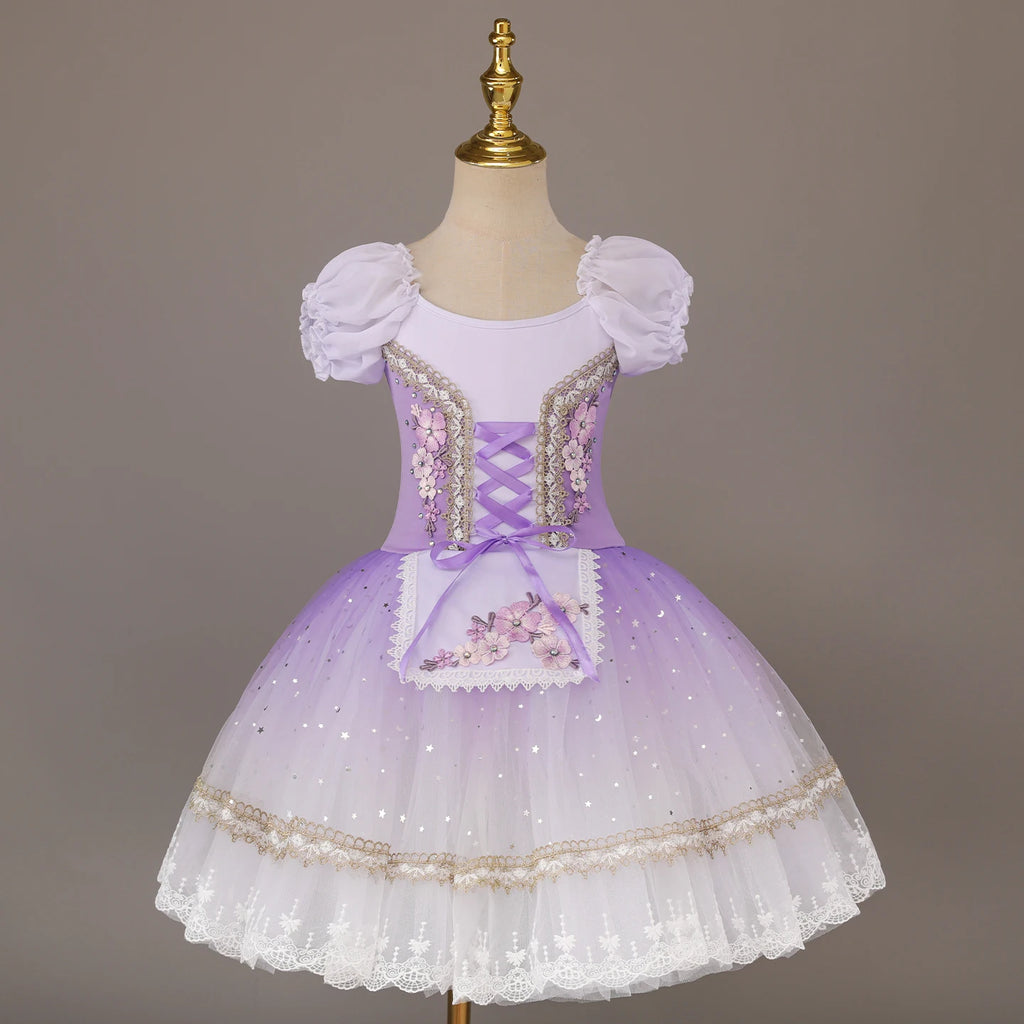 Professional Tutu Long Romantic Tutu Flower Suspender Ballet Swan Lake Ballet Ladies Children Girl Fairy Ballet Costume Women