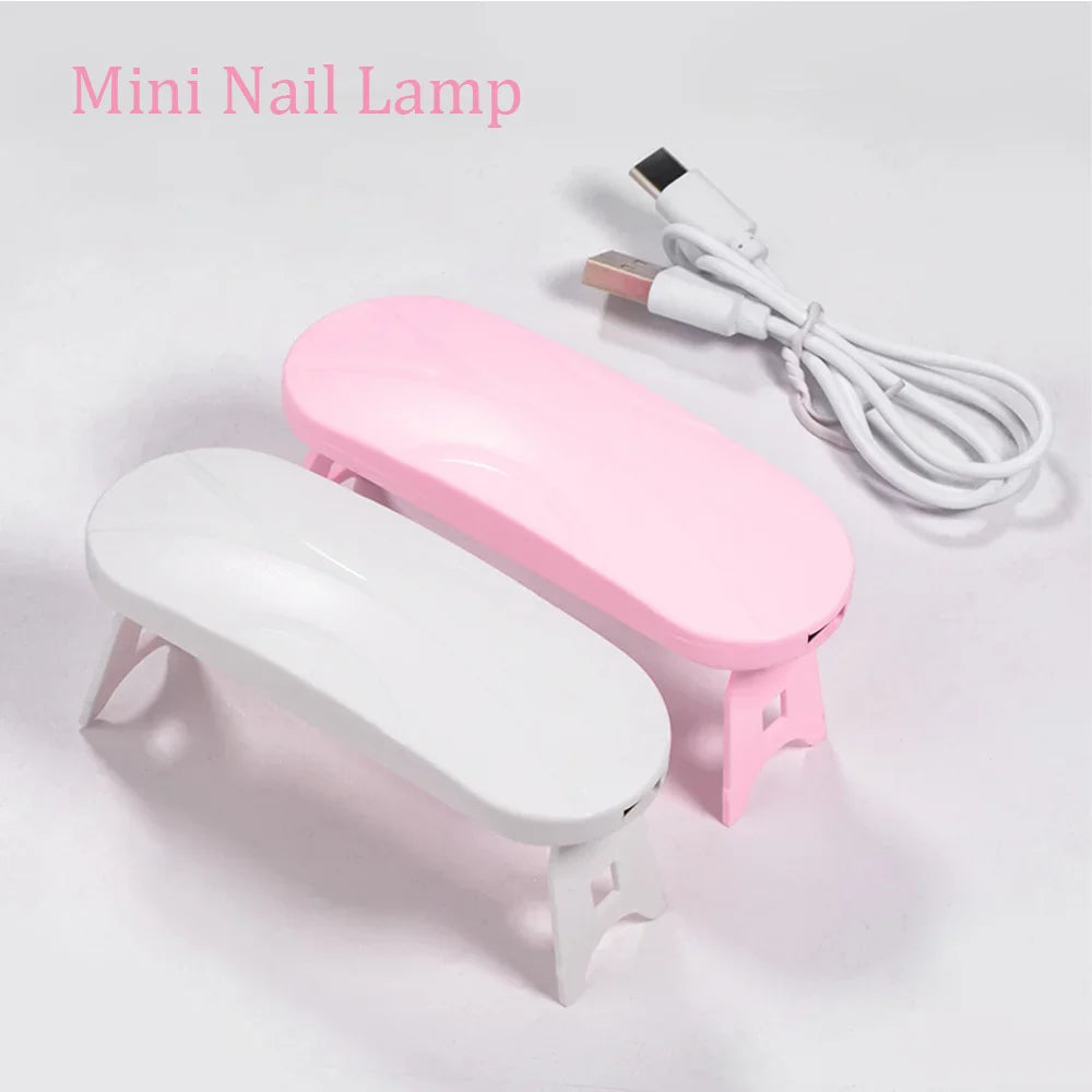 LINMANDA Mini Nail Dryer Lamp 6W LED UV Portable Nail Dryer Curing Lamp Light for Gel Based Polish with 45s/60s Timer Setting