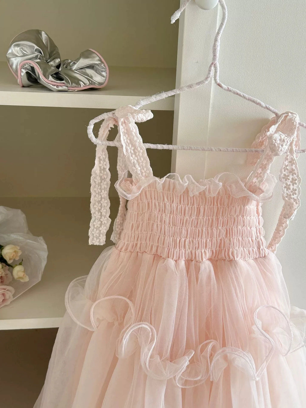2026 Summer New Pink Princess Dress for Girls Children Fashionable and Sweet Baby Performance Dress
