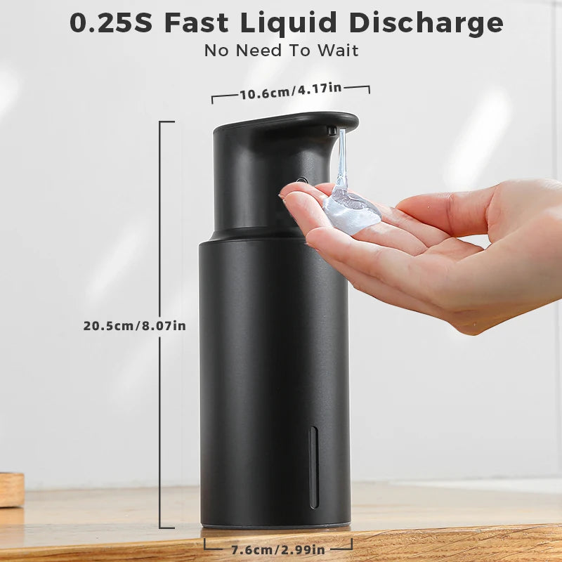 Dispensador de jabón de cocina de 480 ml con sensor automático, máquina de desinfectante de manos, dispensador de jabón eléctrico inteligente para gel de baño, acero inoxidable 304