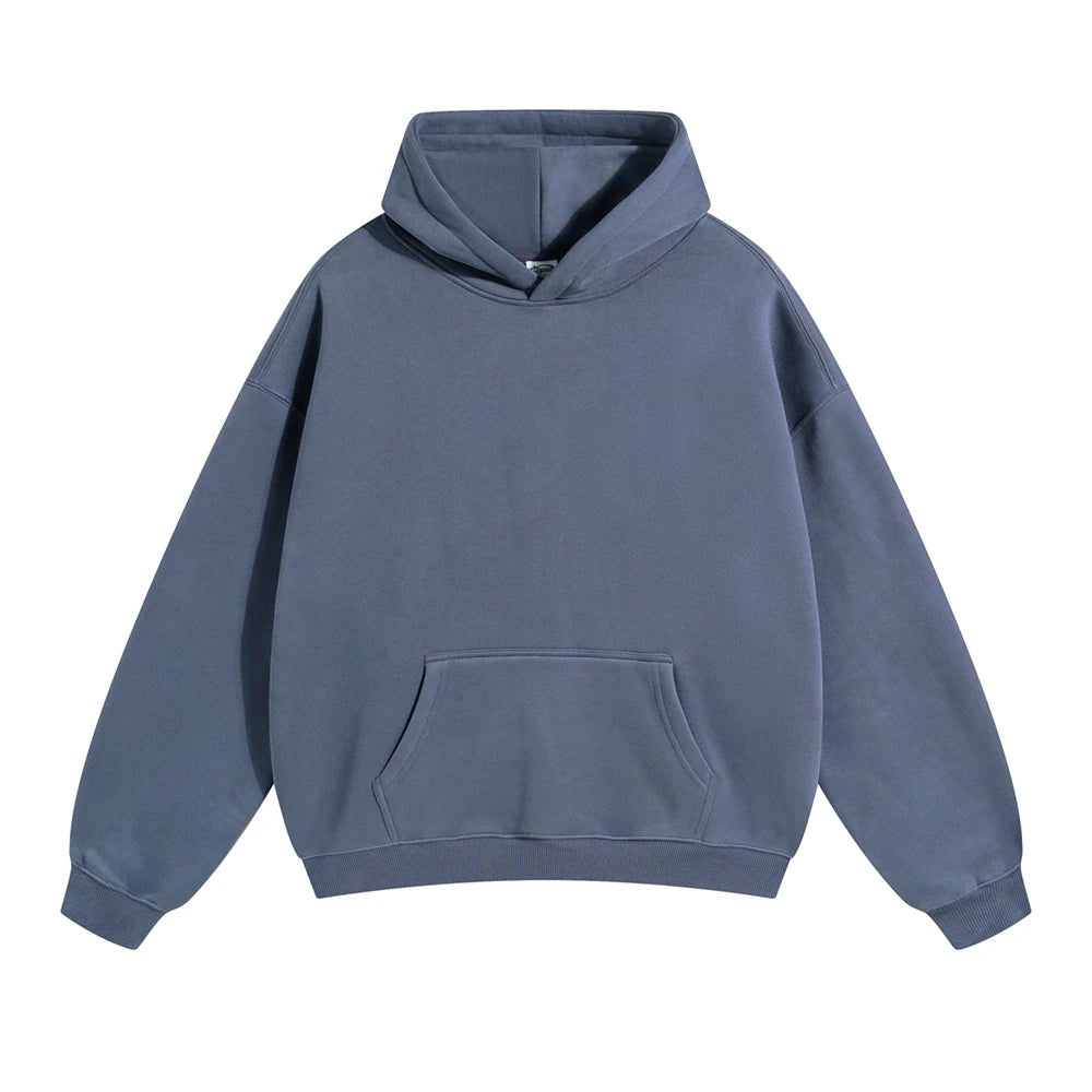 ZODF Men's Unisex Fleece Hoodie - 350gsm Oversized Winter Sweatshirt
