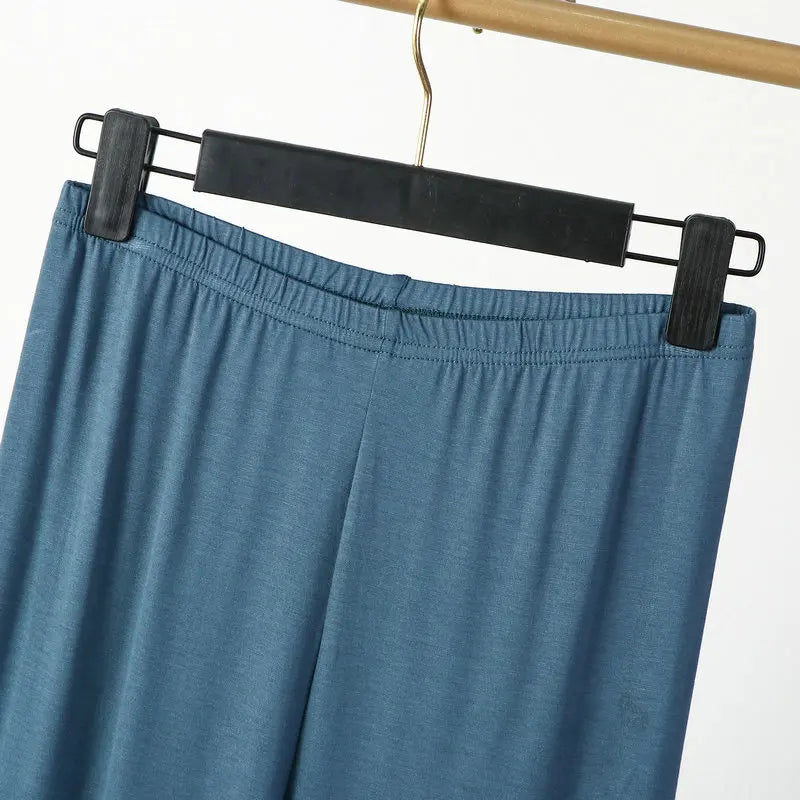Women's Plus Size Thin Cotton Sleepwear Capri Pajama Pants