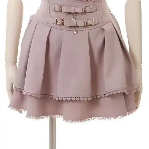 Japanese Lolita Y2k Lace Layered Skirt Women Anime High Waist Maid Style Chic Ruffle Cake Skirt Kawaii Harajuku Sweet Mini Skirt