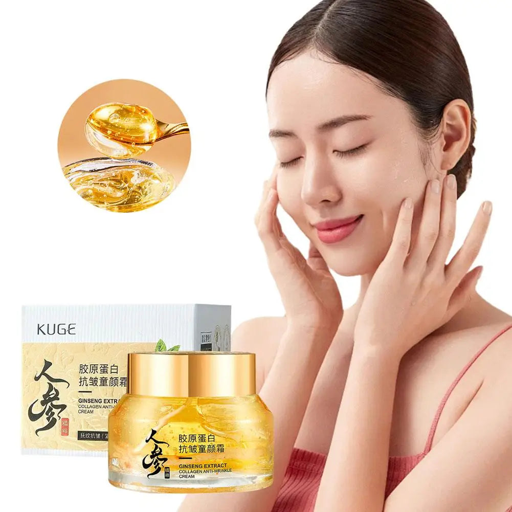 24k Gold Ginseng Face Cream Polypeptide Moisturizing Niacinamide Facial Serum For Skin Care Cream 24k Gold Ginseng Serum