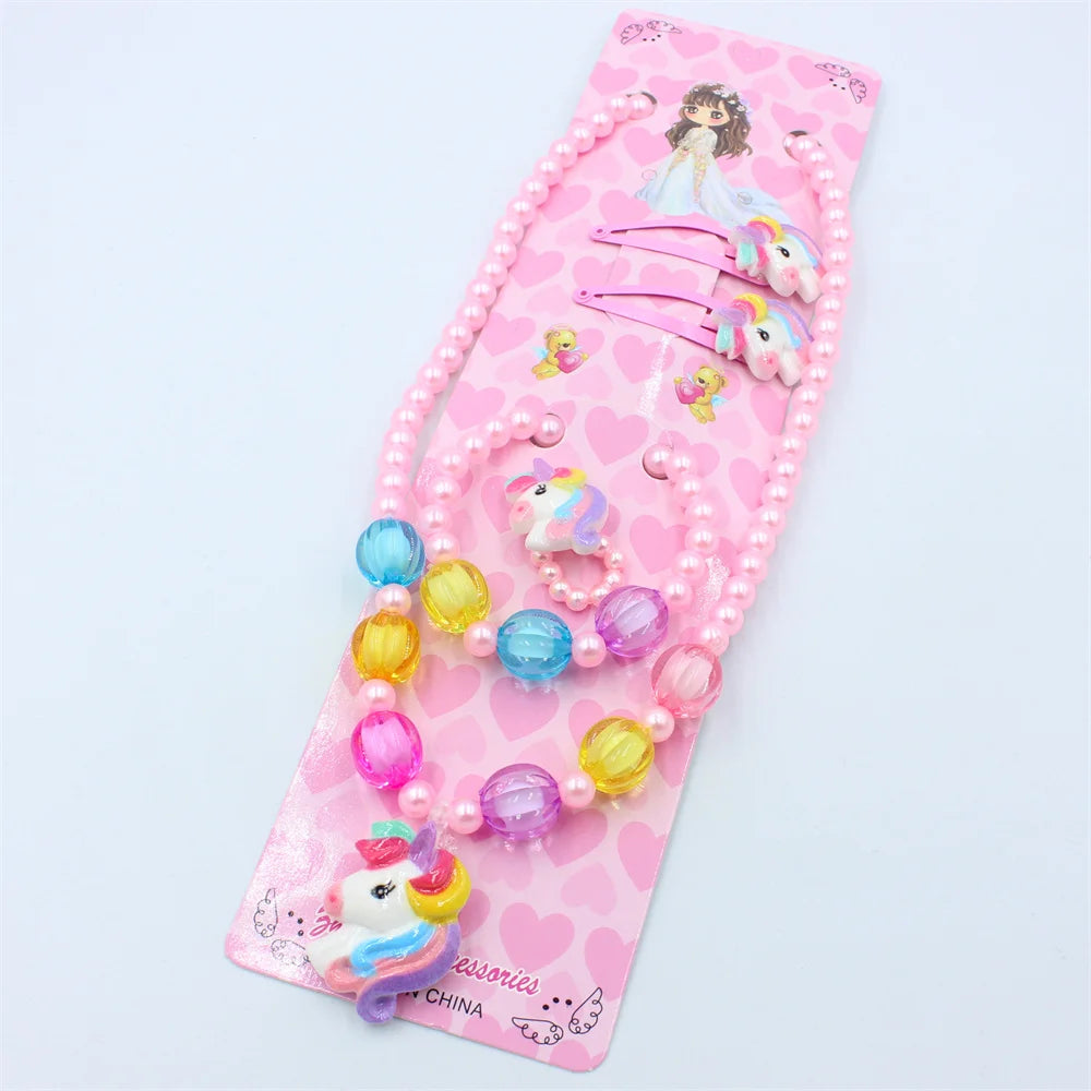 Unicorn Kids Beaded Jewelry Set for Girls