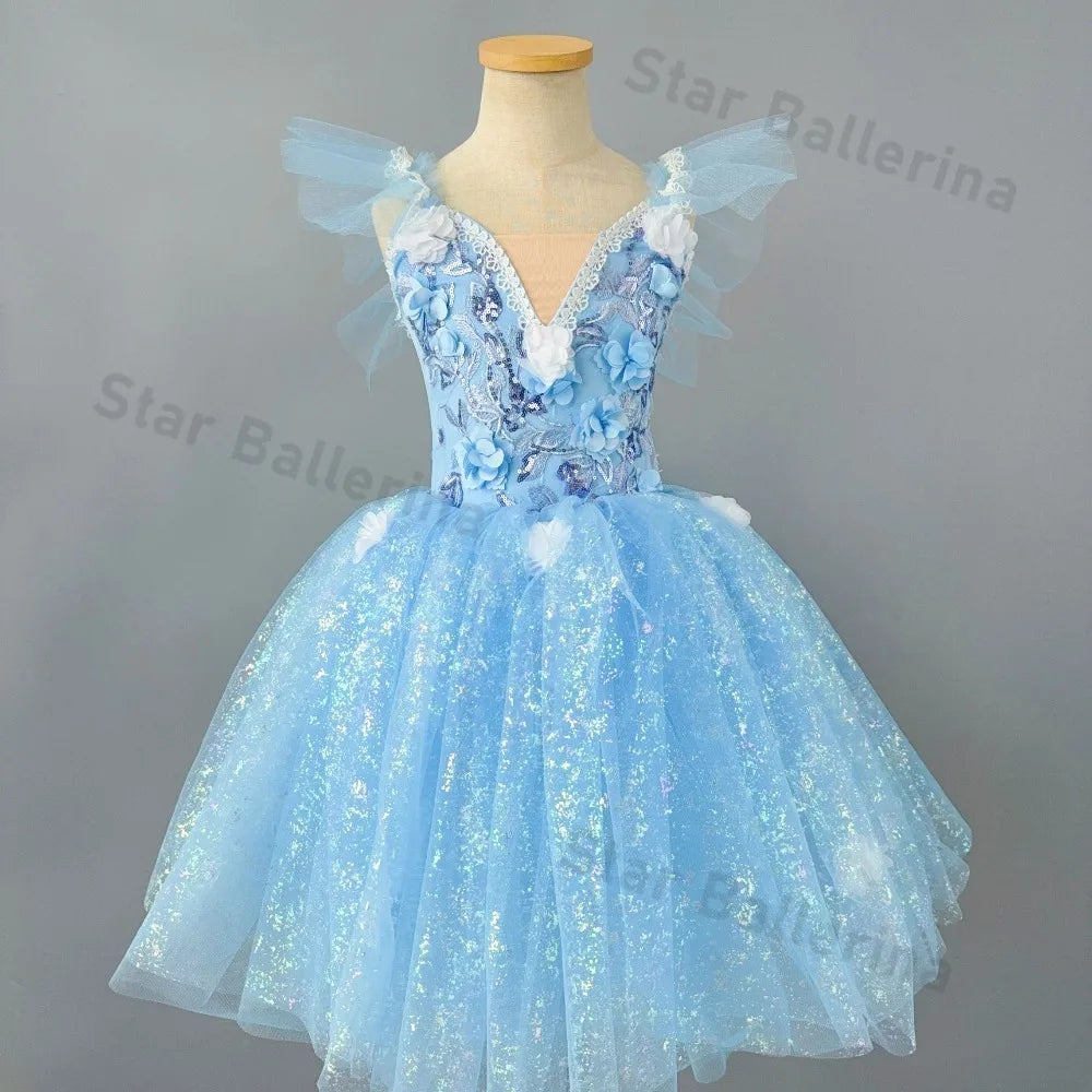 Kids Ballet Tutu Dress for Girls Performance Leotard Stage Costume Dance Wear Party Outfit Princess Fashion Children Clothing