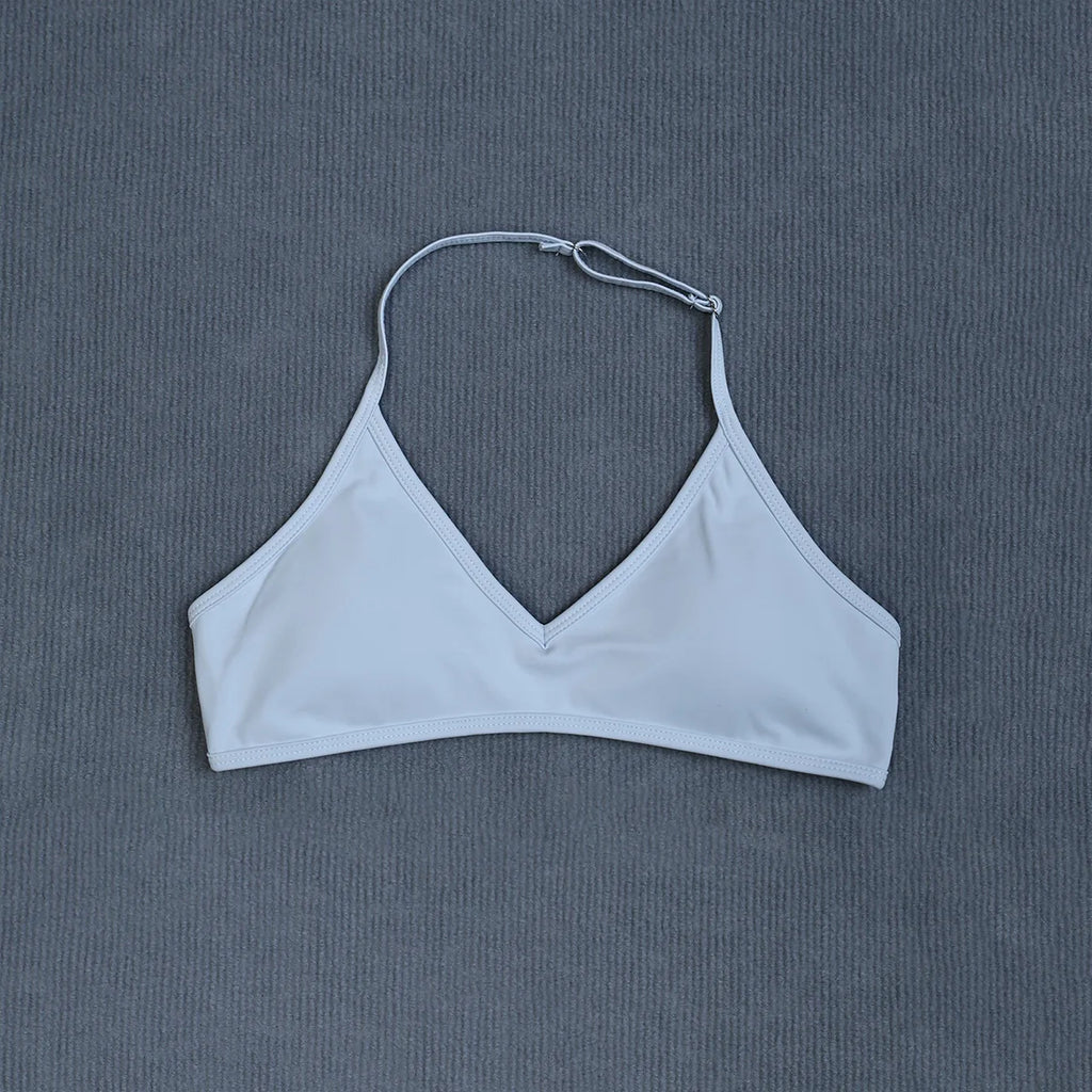 Women's Summer Halter Neck Padded Sports Yoga Bra Shock Absorption Support Backless Crop Top for Outdoor Running And Gym