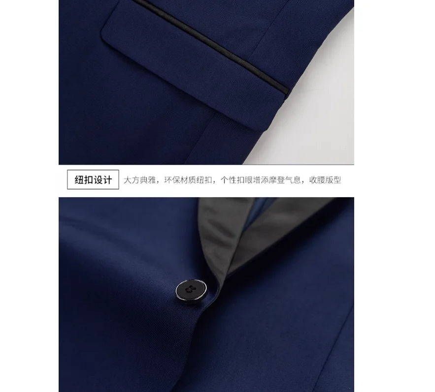 Men Formal Slim Fit Tuxedo Prom Suit Male Groom Wedding Blazers High Quality Groomsman Luxury Dress Business Banquet Party Suit
