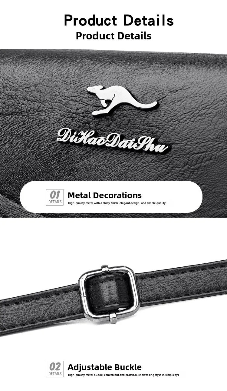 Soft Leather Crossbody Bag Large Capacity Fashionable Women's Shoulder Bag for Middle-Aged Mothers Hot Sale Of The Season New...