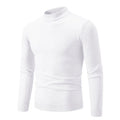 New Sweatwear Men's Half Neck Basic Solid Color Sweaters Round Neck Elastic Pullovers Warm Autumn Knitted Oversized Sweater Men