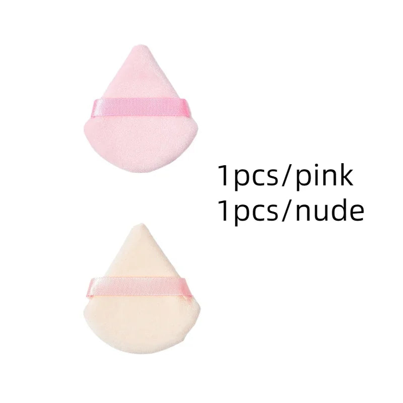 Velvet Cosmetic Powder Pufff Makeup Sponge Puff Dry Use Triangle Makeup Puff Women'S Soft Smooth Beauty Washable Face Makeup Tools