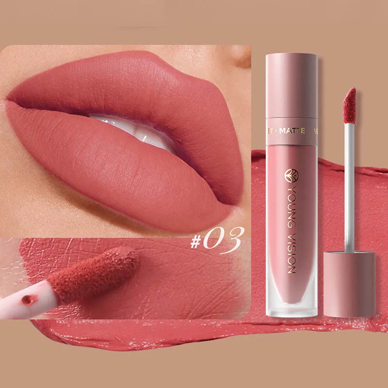 Dunuf 8 Color Matte Velvet Lip Gloss Waterproof Plumping Lipstick For Bold Women