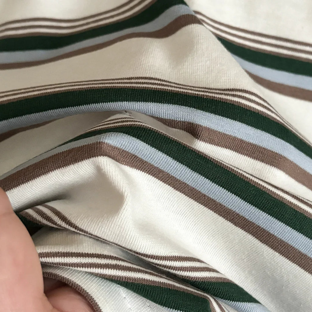 Summer Cotton Children Stripe Short Sleeve T-shirt For Boys and Girls Vintage Fashion Tops