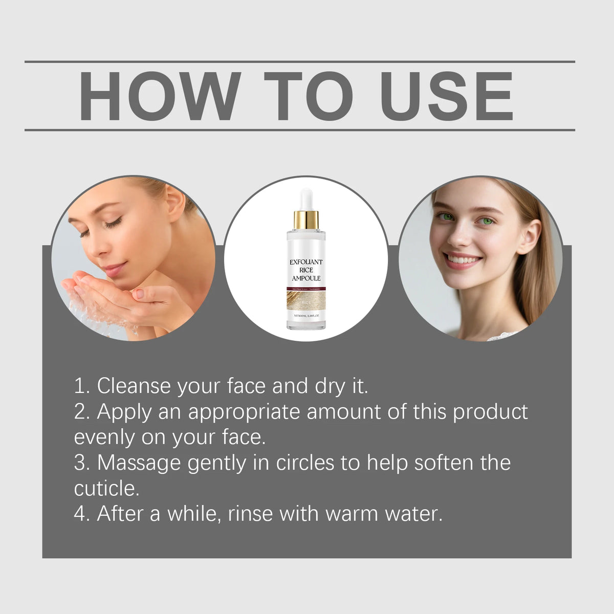 Eelhoe White and Black Rice Exfoliating Hydrating Serum - 100ml
