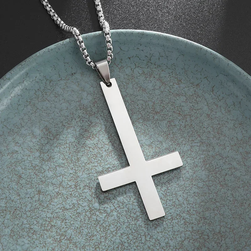 Jesus Christ Cross Mens Necklace Gold Color Cross Religious Pendant Necklace Accessory Chain Accessories