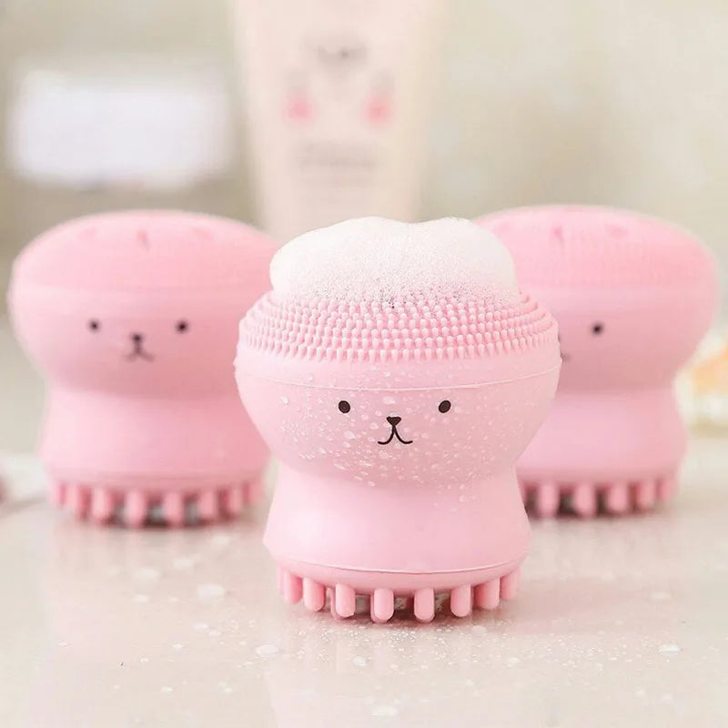 New Silicone Face Scrubber Skin Care Pore Cleaner Brush Face Massage Brush Deep Cleaning Exfoliator Tool XLS02
