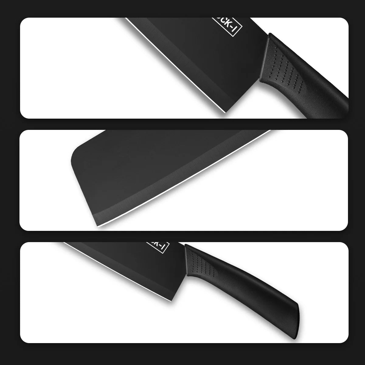 Kitchen knife set, including cleaver, chef's knife, and fruit knife, with knife block, suitable for peeling meat and vegetables