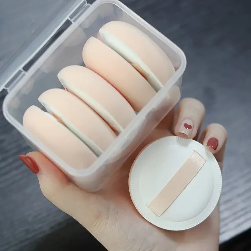 5pcs Cosmetic Powder Puffs - 10cm Drop Shape Makeup Sponge Blender
