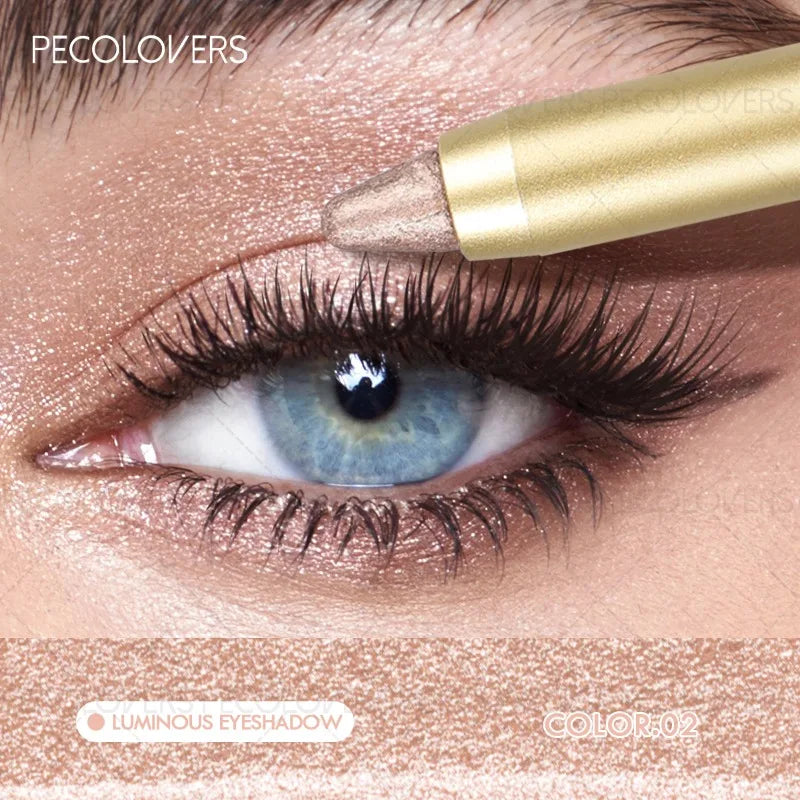 Gold Tube Eye Shadow Pen, Multi-Color Selection, Eye Highlights, Brightening Eyes, Waterproof And Sweatproof, Eye Cosmetics