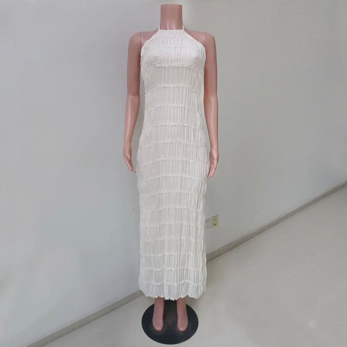 Tossy Spring Fashion Patchwork Long Dress For Women Lace-Up Backless High Waist Solid Holiday Beach Dress Ladies Maxi Dress 2025