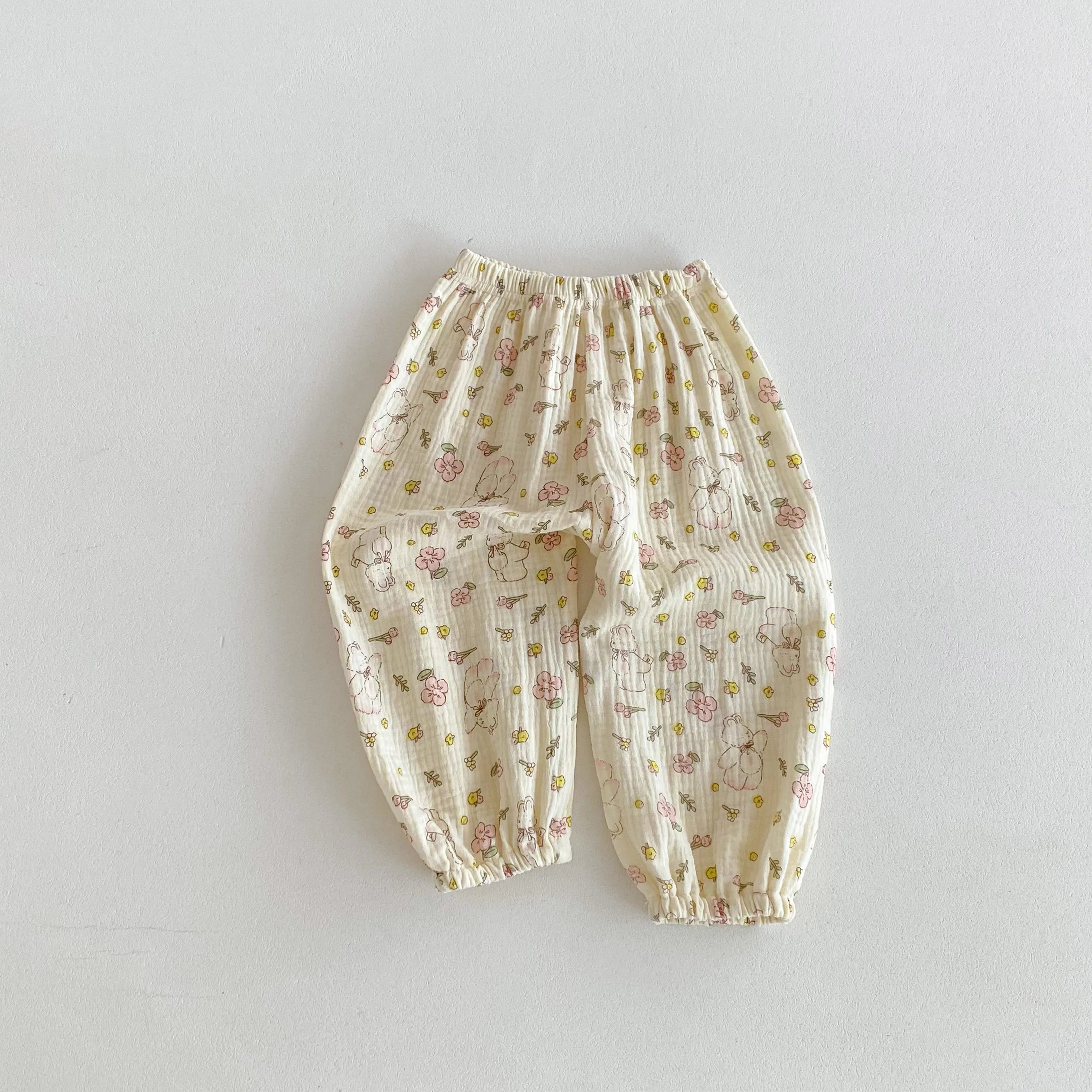 Child'S Spring Summer Thin Pants Kids Girls Floral Pants Fashion Cute Pants For Baby Boys Loose Casual Versatile Trousers
