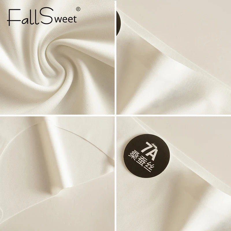 Falllsweet 4Pcs Women Seamless Silk Panties Soft Thin Female Underwear Sexy Mid-Rise Briefs Ice Silk Underpants Lingerie M-2XL
