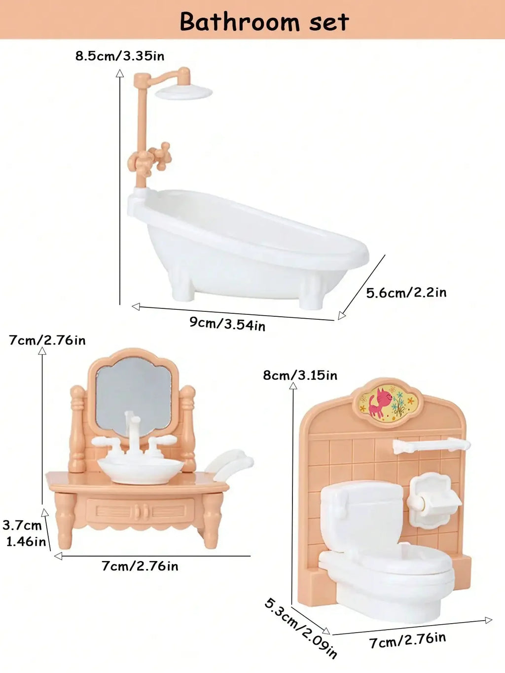 Children's mini doll house accessories pretend play toys family scene bedroom kitchen birthday Christmas children's gift