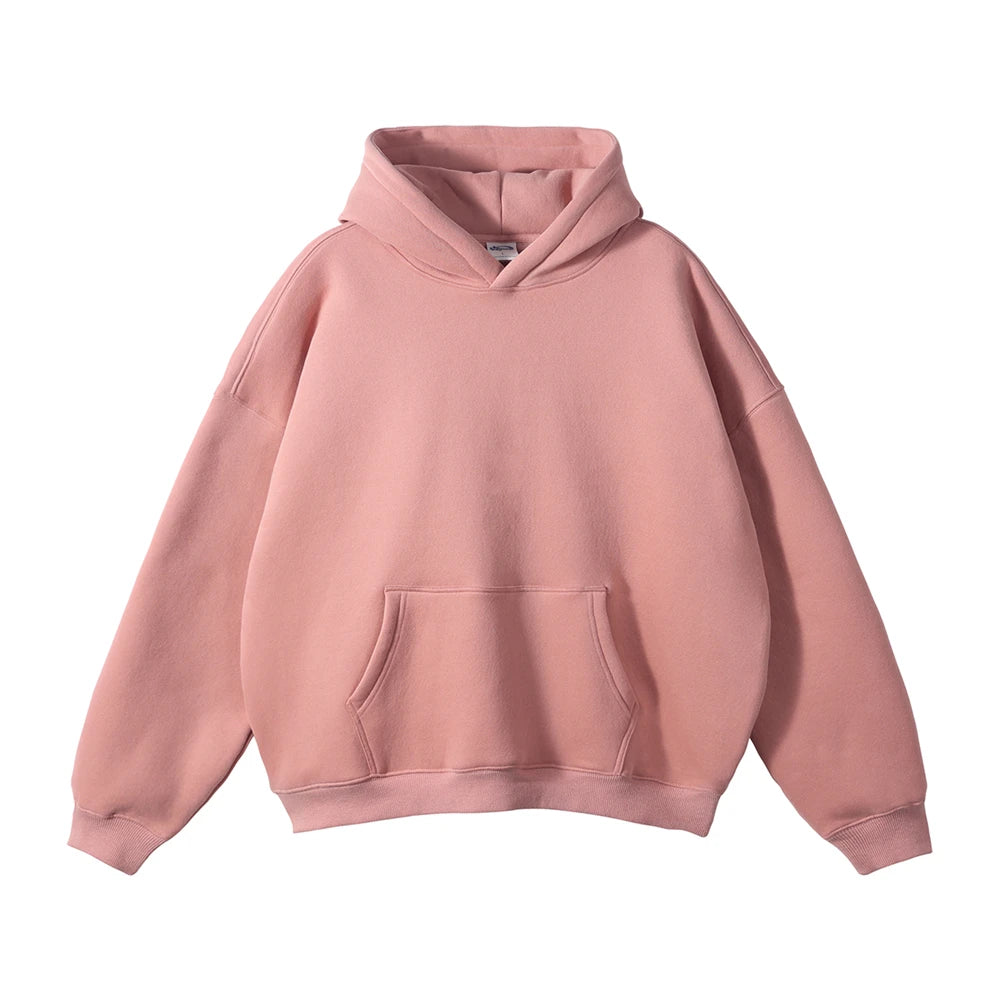 ZODF Men's Unisex Fleece Hoodie - 350gsm Oversized Winter Sweatshirt