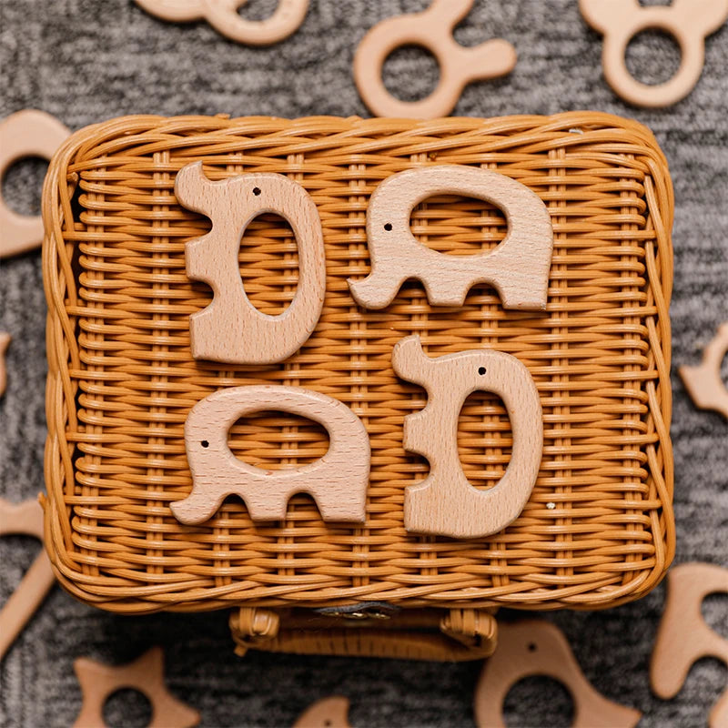 1pc Baby Teether Wooden Animal Pacifier Pendant BPA Free Beech Koala Rodent Teething Toys Kids Products Gifts