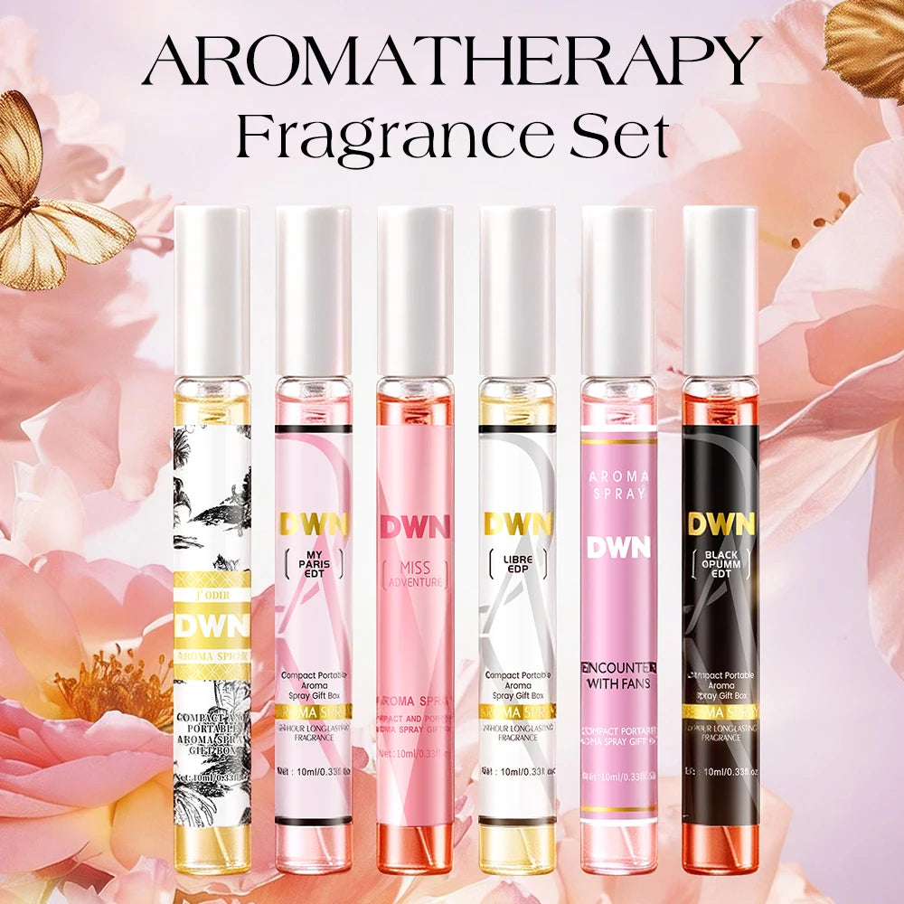 Women's 10PCS Alcohol-Free Fragrances Set, Romantic Floral Scents, Elegant Gift Box, Long-Lasting, Ideal for Daily Use & Gifting