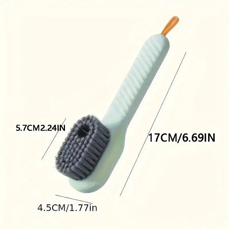 Multi-Surface Liquid Shoe Brush - Soft Bristles & Ergonomic Handle for Bathroom, Kitchen & Laundry Cleaning