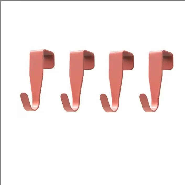 Gancho de puerta de gabinete de 4 piezas, colorido, para colgar en la parte trasera de la puerta de la cocina, cajón, mesa de oficina, llavero, gancho de almacenamiento para accesorios de baño y hogar