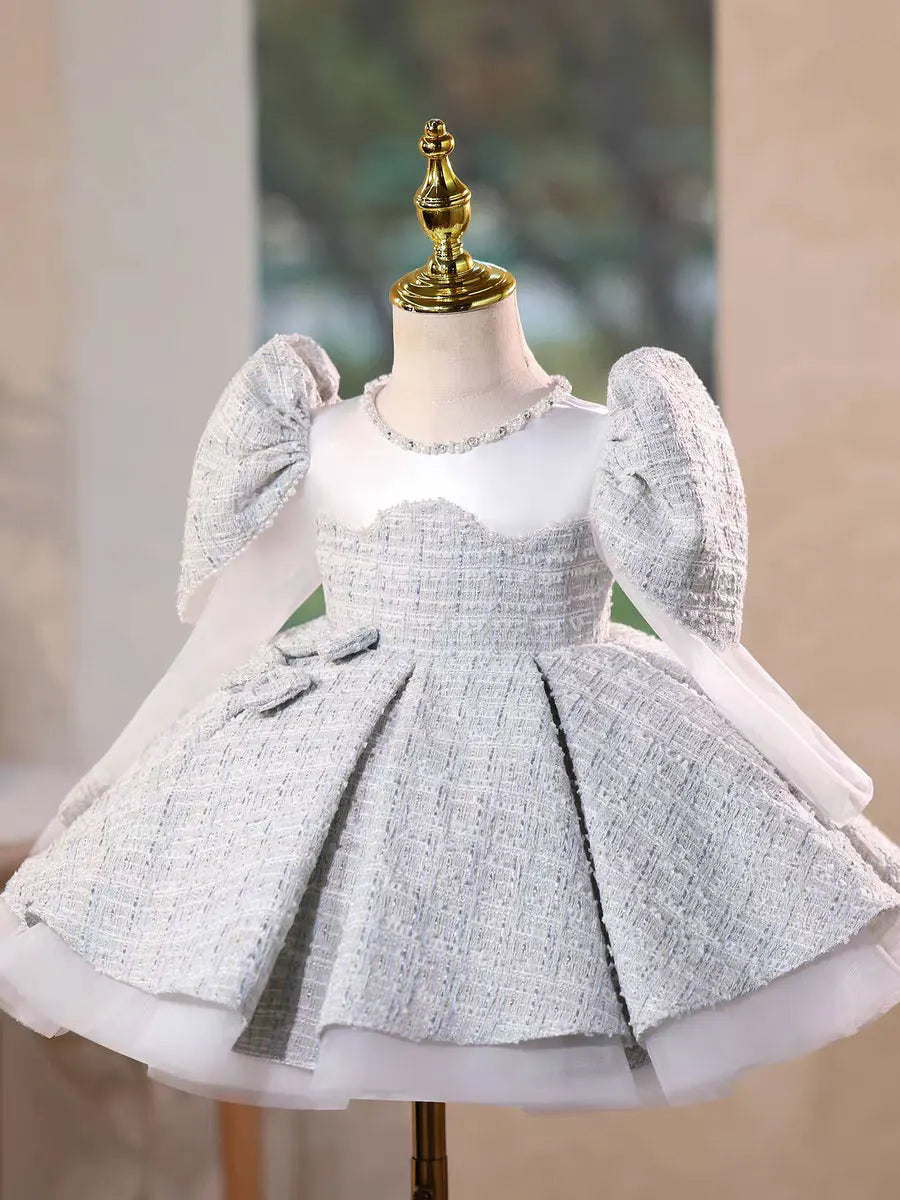Dreamy Vow D208 Elegant Flower Girl Dress Long Sleeve Princess Kids Fomal Gown for Wedding Birthday Festival Party Pageant