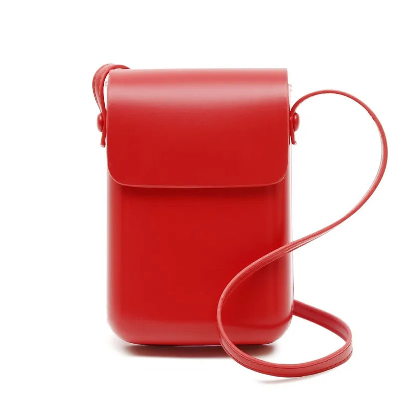 Flap Crossbody Bags Women Mini PU Leather Shoulder Purses and Handbags for Girls Ladies Phone Simple Solid Designer Bag