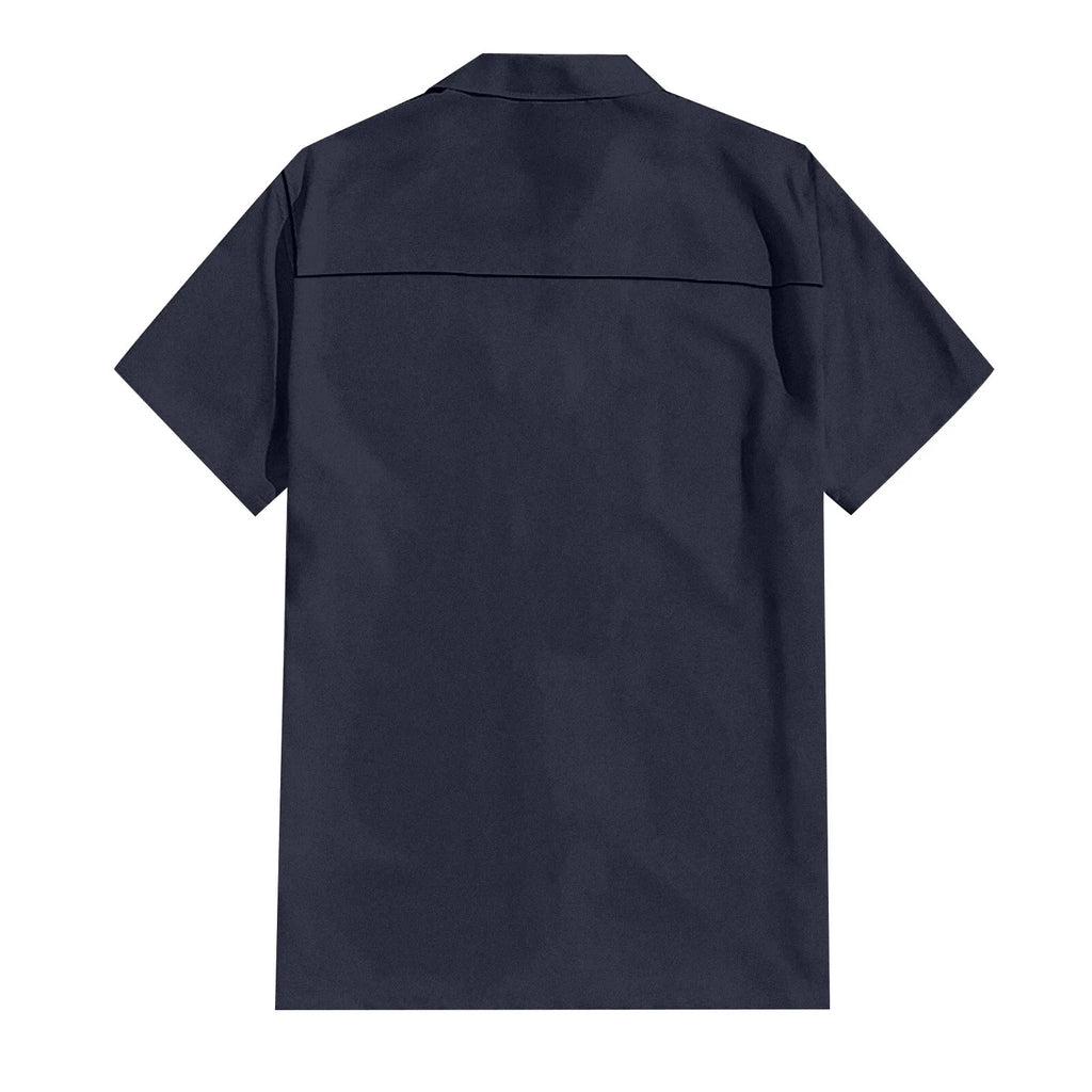 Men'S Short-Sleeved Shirts Cotton Linen Summer Solid Color Turn-Down Collar Quick Drying Casual Beach Style Plus Size Shirts