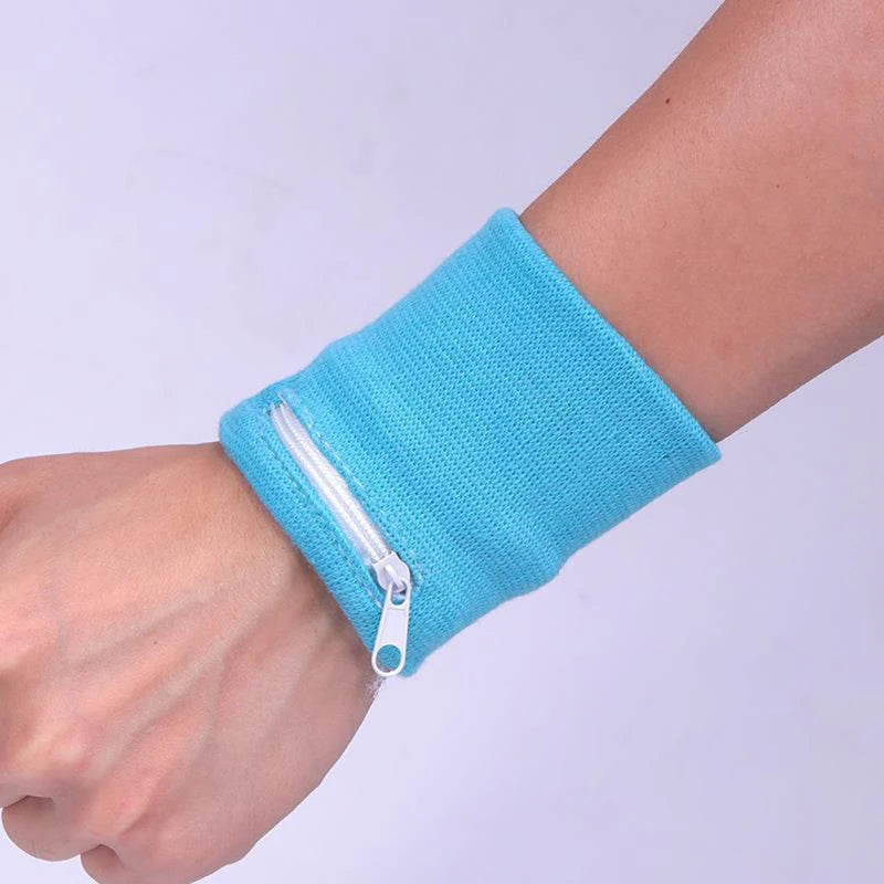 Sports Wristband with Zipper Pouch Running Sports Arm Band Bag For MP3 Key Card Storage Bag Basketball Sweatbands Wristband Bags
