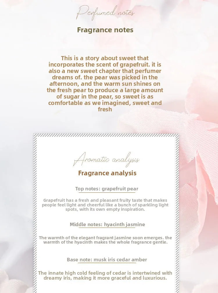 50ml Feng Mu Jin Pink Encounter Women Eau De Parfum, Long Lasting Floral Fruity Perfume, Grapefruit Quince Hyacinth Jasmine Scent, Musk Cedar Amber Fragrance, Shimmer Quicksand Bottle Gift for Girlfriend
