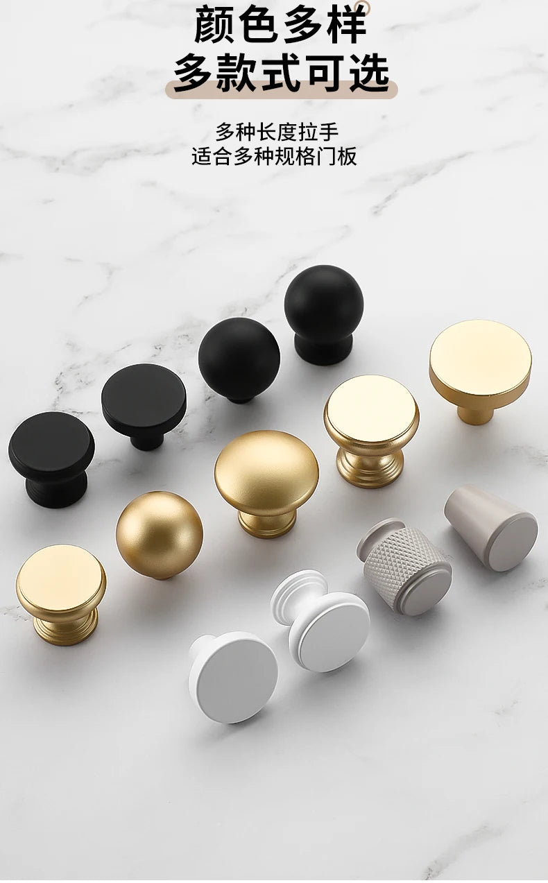 Handles Drawer Cabinet Furniture Kitchen Handles for Cabinet Knob Door Drawer Furniture Kitchen Golden Silvery European Style