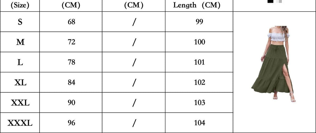 Women's Boho Summer Elegant High Waist Side Slit A Line Skirt with Drawstring Elastic Waist Solid Color Casual Maxi Dress