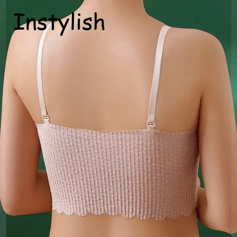 Sexy Invisible Bra Tube Tops Strapless Bras Seamless Bralette Wireless Wedding Brassiere Push Up Underwear Women'S Lingerie