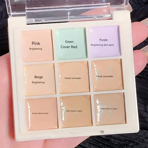 9 Color Flawless Concealer Palette Waterproof Full Coverage For Acne Dark Circles Pro Makeup Artists