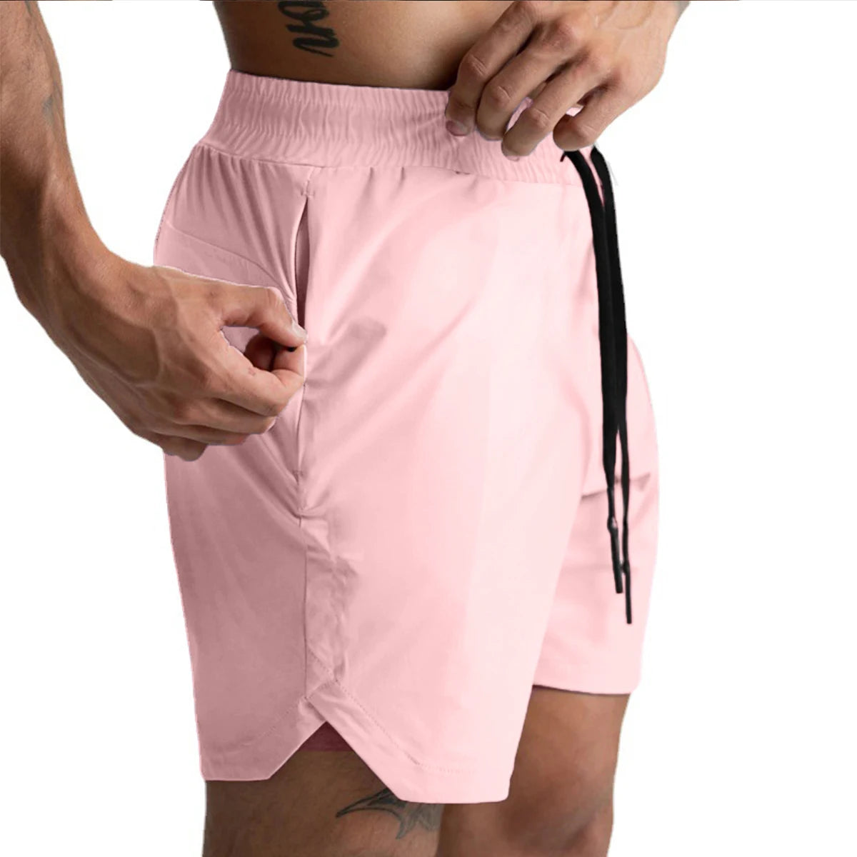 Pantalones cortos de correr de secado rápido American Fifth para hombre, ligeros, de una sola capa, cómodos para entusiastas del fitness